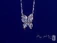 Petite CZ Butterfly Necklace in Sterling Silver