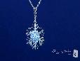 Sterling Silver CZ Snowflake Pendant Necklace