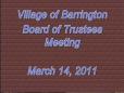 March 14, 2011 Village Board Meeting