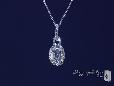 Cushion Cut CZ Solitaire Necklace in Sterling Silver