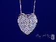 Sterling Silver CZ Pave Heart Necklace