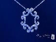 Sterling Silver CZ Swirl Pendant Necklace