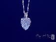 Small Sterling Silver Pave CZ Heart Necklace