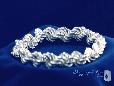 Sterling Silver Rope Link Bracelet, 8"