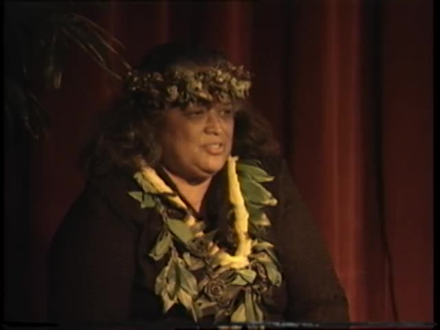 Edith Kanakaʻole talk by Kanakaʻole ʻohana, Hawaiʻi Volcanoes National Park 3/17/98 tape 2