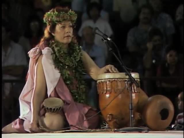 Kau'i Zuttermeister and ʻOhana at Merrie Monarch Hoʻike night 4/18/1990
