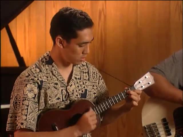 Dennis and David Kamakahi with Martin Pahinui in a jam session at Atherton Studio Hawaiʻi Public Radio 1/8/00