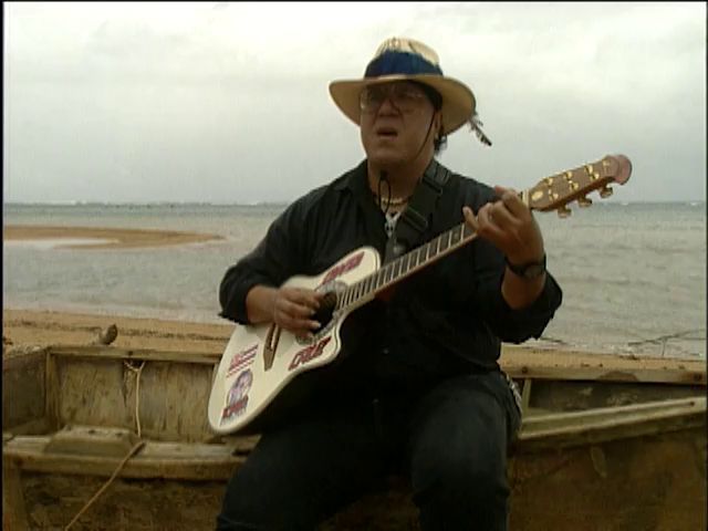 Dennis Kamakahi performs "Hula o Makee" at ʻAnini Beach 4/22/94