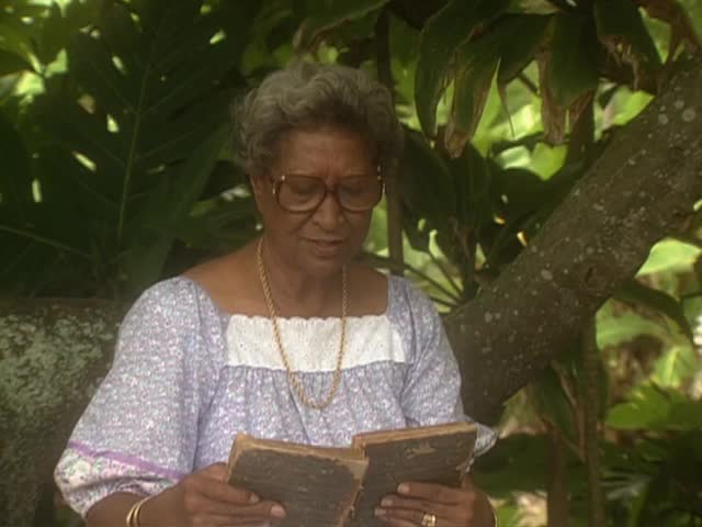 Kupuna Loea Malia Craver reads passages from Kepelino's "Hoiliili Havaii" tape 1