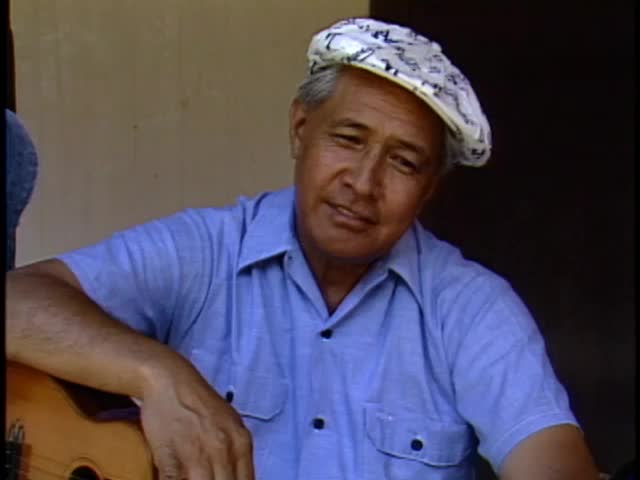 B-roll of Honokaʻa Hospital and interview with Eddie Kamae at Honokaʻa Social Hall in Kukuihaele tape 1; 1987