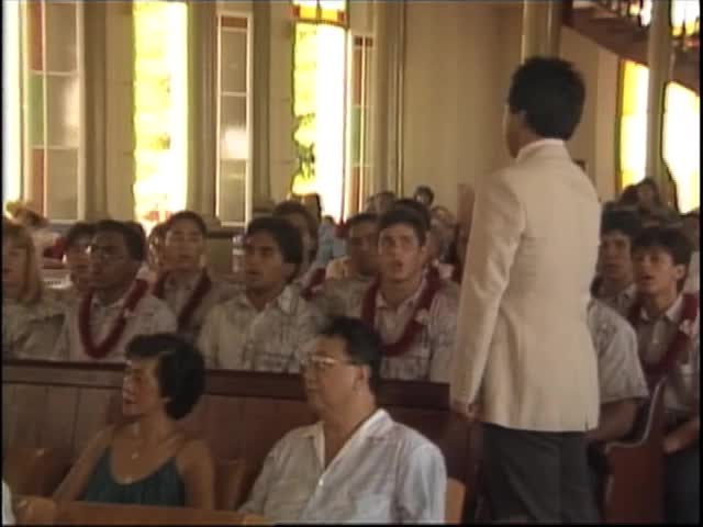 Church service in Tahiti 1987