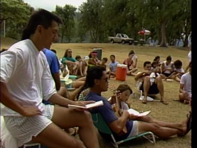 Zuttermeister ʻohana practice at Waimānalo Beach Park 9/29/1989 tape 3