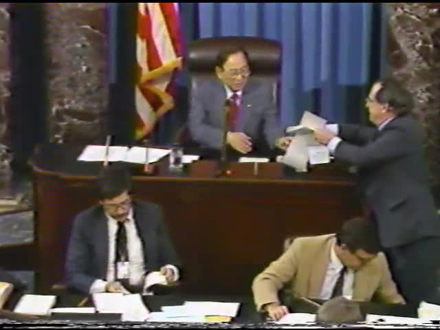 Senate debate on Bill 1009 Wartime Internment Reparations 4/21/1988 tape 8