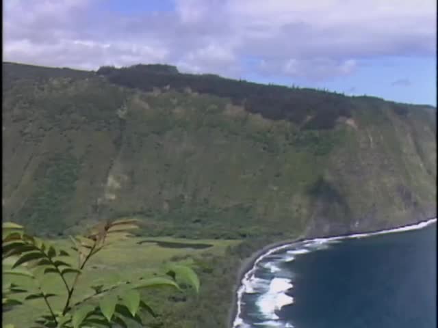 B-roll of Waipiʻo Valley lookout; 1987