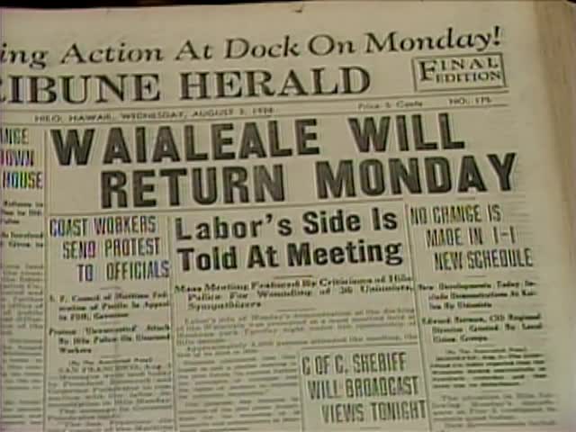 Hilo Tribune Herald 1938 headlines tape 3