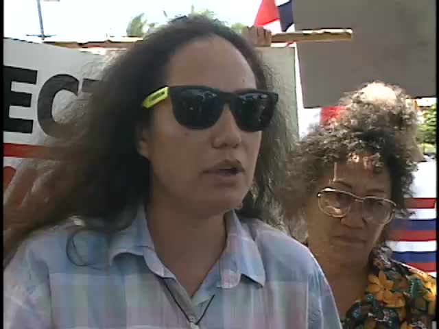 Protest against H-3 at Bishop Museum 9/6/1992 tape 2