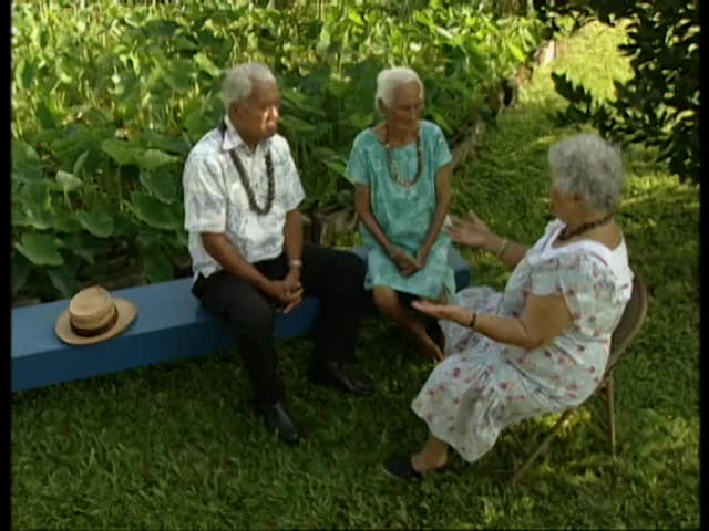 Interview with Kahu David Kawika Kaʻalakea, Lilia Wahinemaikaʻi Hale [Mama Hale] and Ruth Kaholoaʻa in Hilo 2/29/96 tape 1