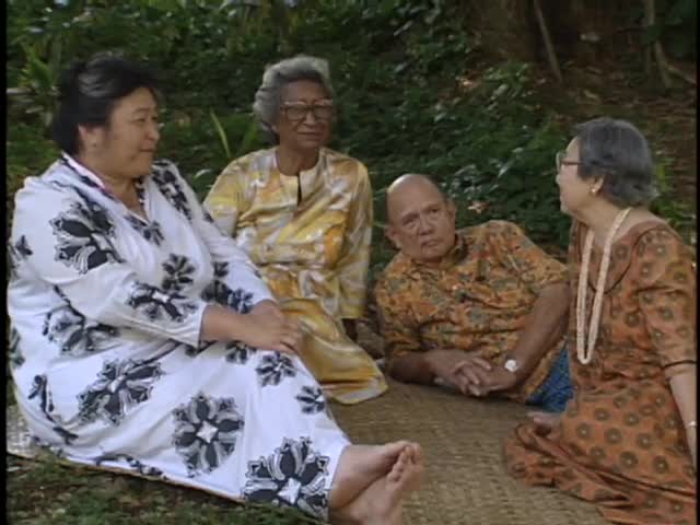 Interviews with Haunani Apoliona, Patience Nāmaka Bacon, Malia Craver, and Kaʻupena Wong on Mary Kawena Pukui 1/23/93 tape 1