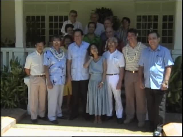 Ceremony with Tahitian officials 1987