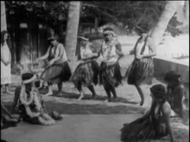 Hula Dancing, Surf Riding at Waikiki, Native Life 1920s