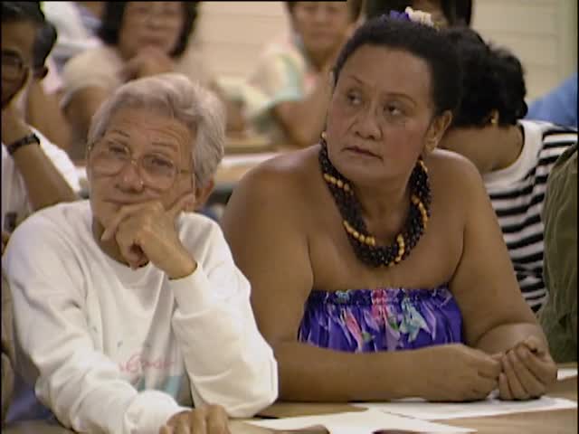 Lānaʻi town meeting about upcoming housing changes and b-roll 8/14/1989 tape 1